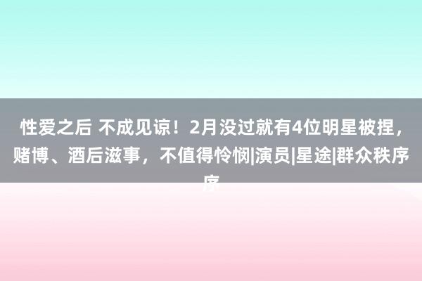 性爱之后 不成见谅！2月没过就有4位明星被捏，赌博、酒后滋事，不值得怜悯|演员|星途|群众秩序