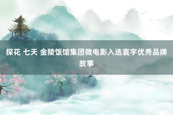 探花 七天 金陵饭馆集团微电影入选寰宇优秀品牌故事