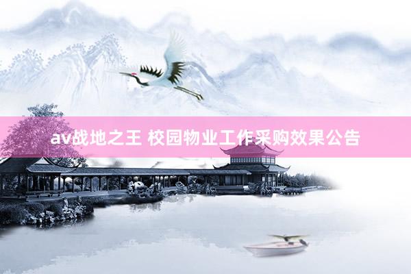 av战地之王 校园物业工作采购效果公告