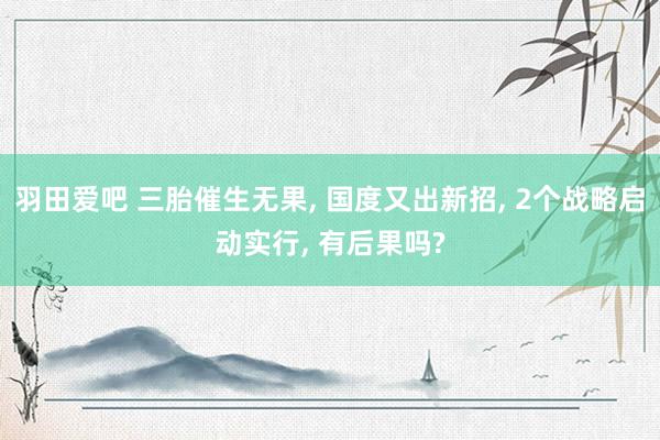 羽田爱吧 三胎催生无果， 国度又出新招， 2个战略启动实行， 有后果吗?